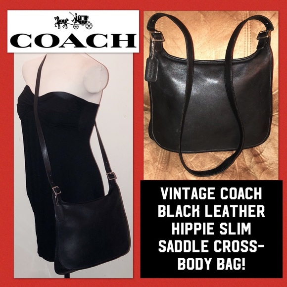 Coach Handbags - Vintage COACH Hippie Slim Saddle Cross-Body Bag!